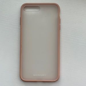 Pink and clear I phone 8+ case